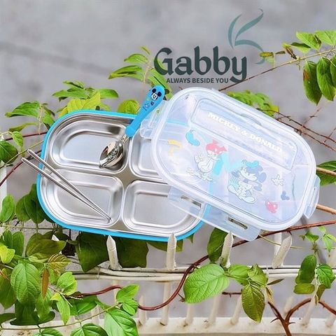 Hộp Cơm Kèm Muỗng Đũa Disney