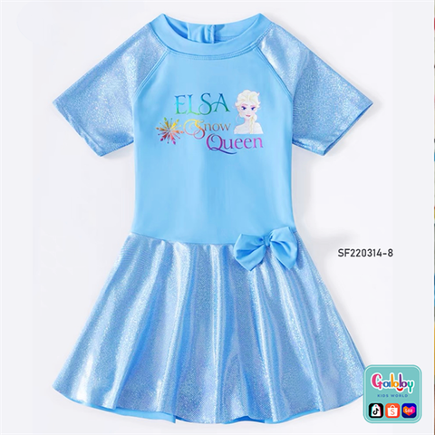 Bộ Đồ bơi liền Tay ngắn Váy Kim tuyến SF220313