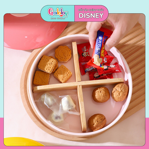 KHAY SỨ TRÒN CÓ NẮP 3D DISNEY