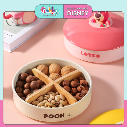 KHAY SỨ TRÒN CÓ NẮP 3D DISNEY