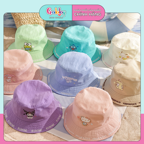 NÓN BUCKET SANRIO VIỀN CHỮ