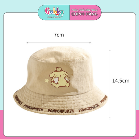 NÓN BUCKET SANRIO VIỀN CHỮ