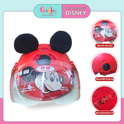 Nón Bảo Hiểm Mickey Có Kính