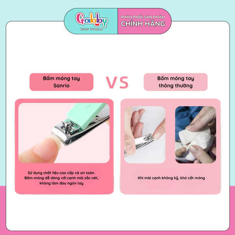 ĐỒ BẤM MÓNG TAY SANRIO KÈM TAG