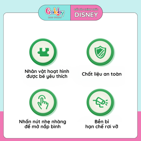 Bình Giữ Nhiệt Nút Bấm Disney 500ML
