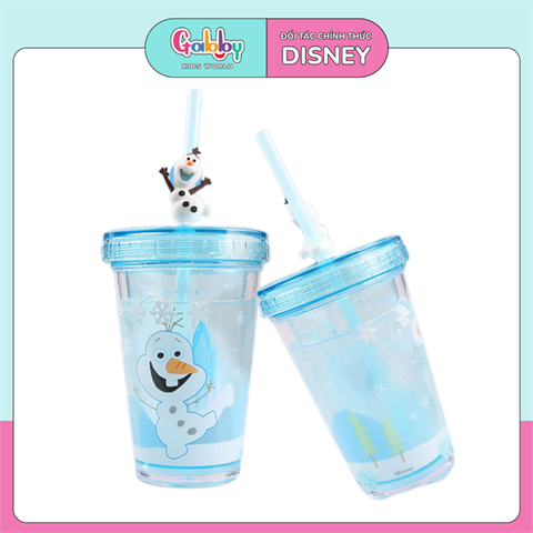 Ly Nuớc DISNEY 2 Lớp Có Ống Hút