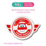 Bát Ăn Melamin Super Wings Có Nắp Cánh Đỏ