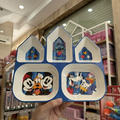 Khay Ăn Melamin 5 Ngăn Lâu Đài Disney 100