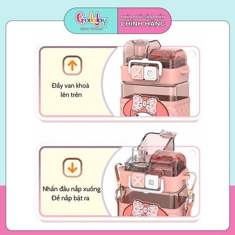 Bình Nước SANRIO 2IN1