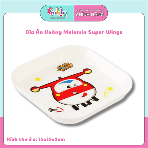 Dĩa Ăn Vuông Melamin Super Wings