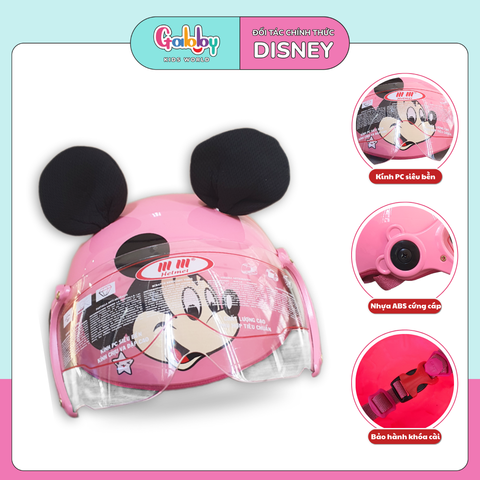 Nón Bảo Hiểm Mickey Có Kính