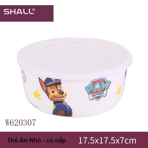 Thố Ăn Melamine Paw Patrol (Nắp Nhựa) Nhỏ 15.4x15.4x6.9cm