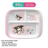 KHAY ĂN 3 NGĂN Melamin VUÔNG