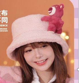 MŨ LÔNG ĐÍNH GẤU BÔNG DISNEY