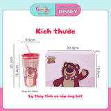 LY THỦY TINH CÓ NẮP ỐNG HÚT