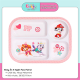 Khay Ăn Melamine Paw Patrol 3 Ngăn Chữ Nhật Thẳng