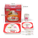Bộ Ăn Melamin Super Wings KHAY 2 NGĂN + LY ĐỎ