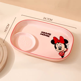 Khay sứ 2 ngăn chữ nhật Disney 24.5*18.5*3 cm