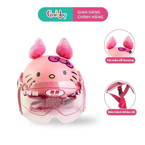 NÓN BẢO HIỂM HELLO KITTY CÓ KÍNH