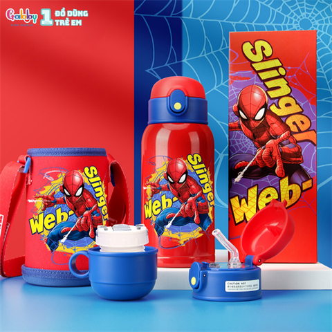 Bình Giữ Nhiệt Disney Hai Nắp Túi Đeo 650ML