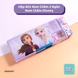 Hộp Bút Nam Châm 2 Ngăn Có Gọt Chì Disney