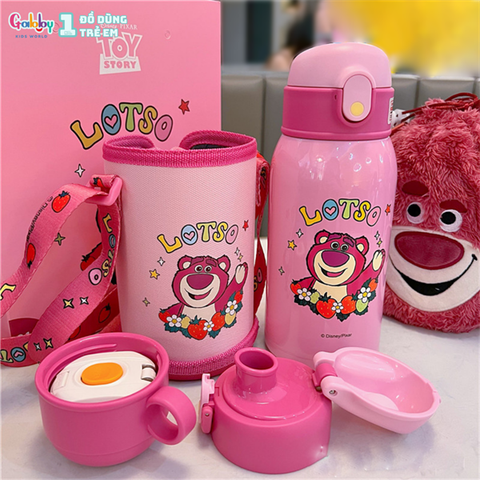 Bình Giữ Nhiệt Disney Hai Nắp Túi Đeo 650ML