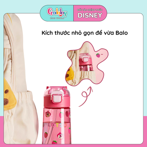 BÌNH NƯỚC DISNEY CÓ ỐNG HÚT 470ML