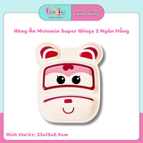 Khay Ăn Melamin Super Wings 2 NGĂN 23.2x19.1x2.4cm HỒNG