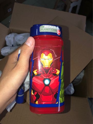 BÌNH NƯỚC DISNEY DÁNG THỂ THAO ỐNG HÚT 510ML