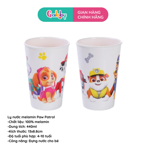 Ly Nước Melamin Paw Patrol 440ML