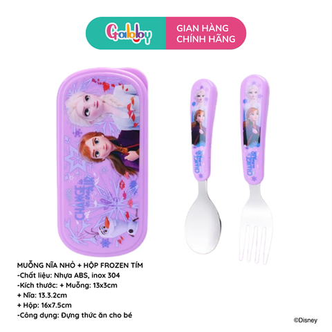 Muỗng nĩa + hộp Disney nhỏ