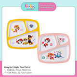Khay Ăn Melamine Paw Patrol 3 Ngăn Chữ Nhật Thẳng