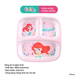 KHAY ĂN 3 NGĂN Melamin VUÔNG