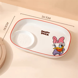 Khay sứ 2 ngăn chữ nhật Disney 24.5*18.5*3 cm