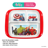 KHAY ĂN 3 NGĂN Melamin VUÔNG