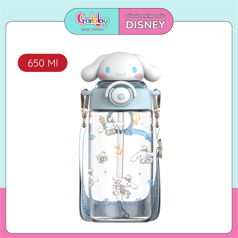 BÌNH NƯỚC NÚT BẤM ĐẦU 3D SANRIO 650ML
