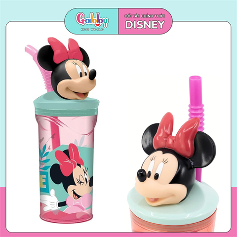 BÌNH NƯỚC DISNEY 3D ỐNG HÚT 360ML
