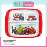 KHAY ĂN 3 NGĂN Melamin VUÔNG