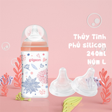 Bình PIGEON Soft Touch NĐ Trung Thủy Tinh Phủ Silicon 6+