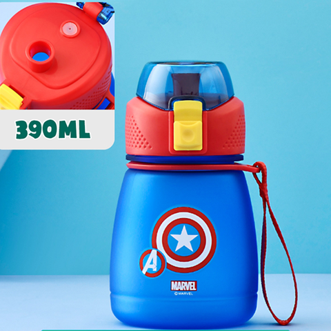 Bình Nước DISNEY ỐNG HÚT 390ML - AVANGERS