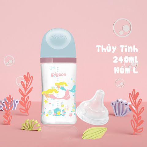 Bình PIGEON Soft Touch NĐ Trung Thủy Tinh 6+