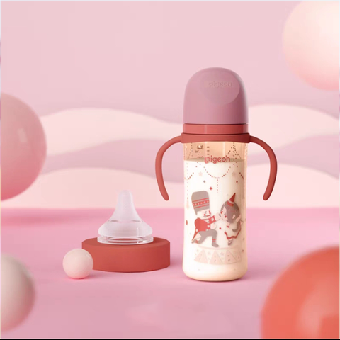 Bình PIGEON Soft Touch NĐ Trung PPSU Quai Cầm 9+