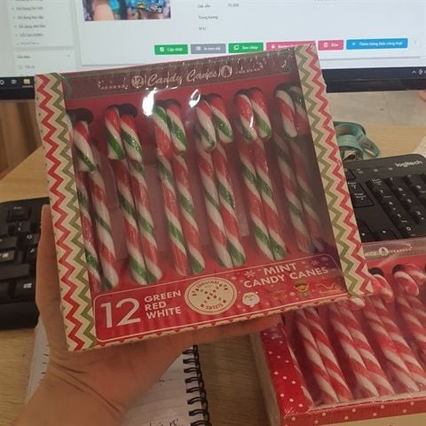 Hộp Kẹo Nến Gậy Candy Canes 12 Cây