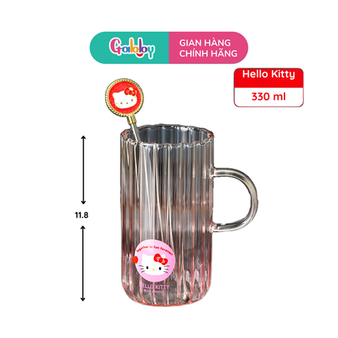 Ly Thủy Tinh Sọc Tay Cầm Cao