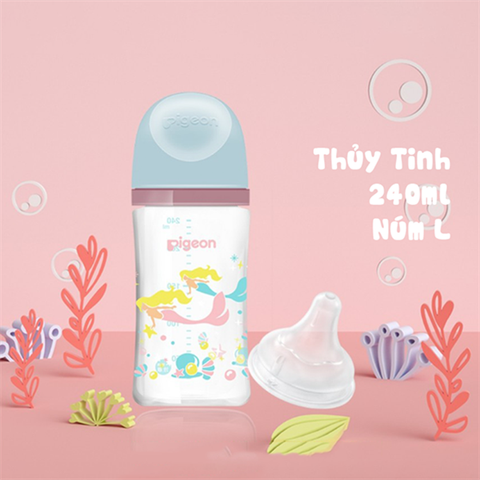 Bình PIGEON Soft Touch NĐ Trung Thủy Tinh 6+