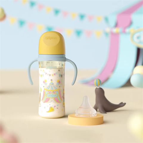 Bình PIGEON Soft Touch NĐ Trung PPSU Quai Cầm 9+