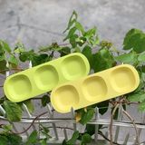 Khay Ăn Sợi Tre 3 Ngăn Nhiều Màu