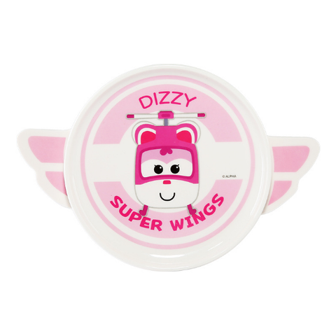 Bát Ăn Melamin Super Wings Có Nắp Cánh Hồng