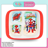 KHAY ĂN 3 NGĂN Melamin VUÔNG