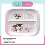 KHAY ĂN 3 NGĂN Melamin VUÔNG